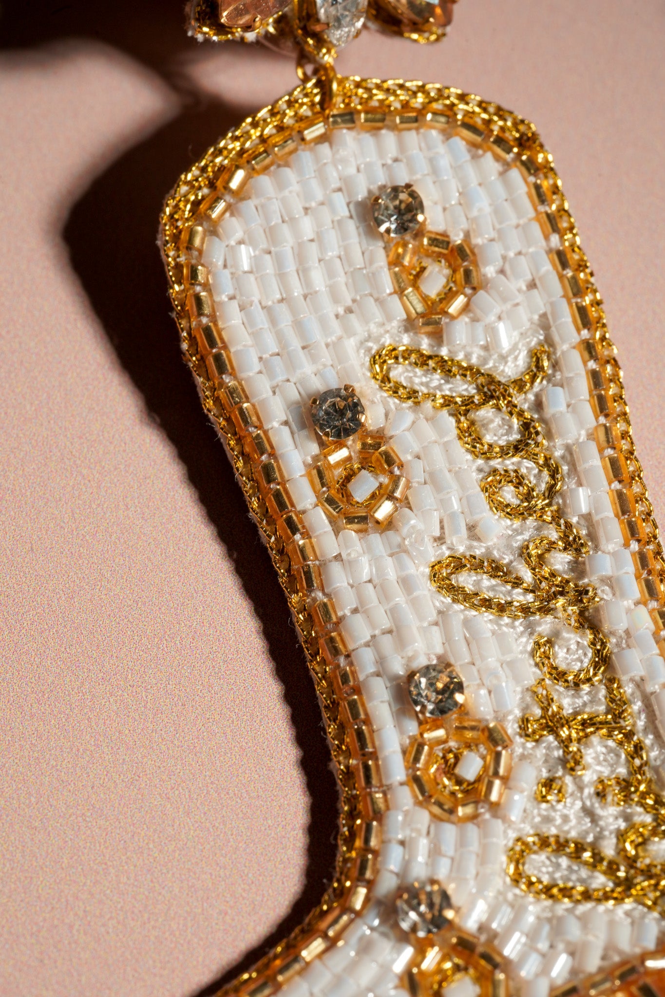 Bright White Hitched Earrings