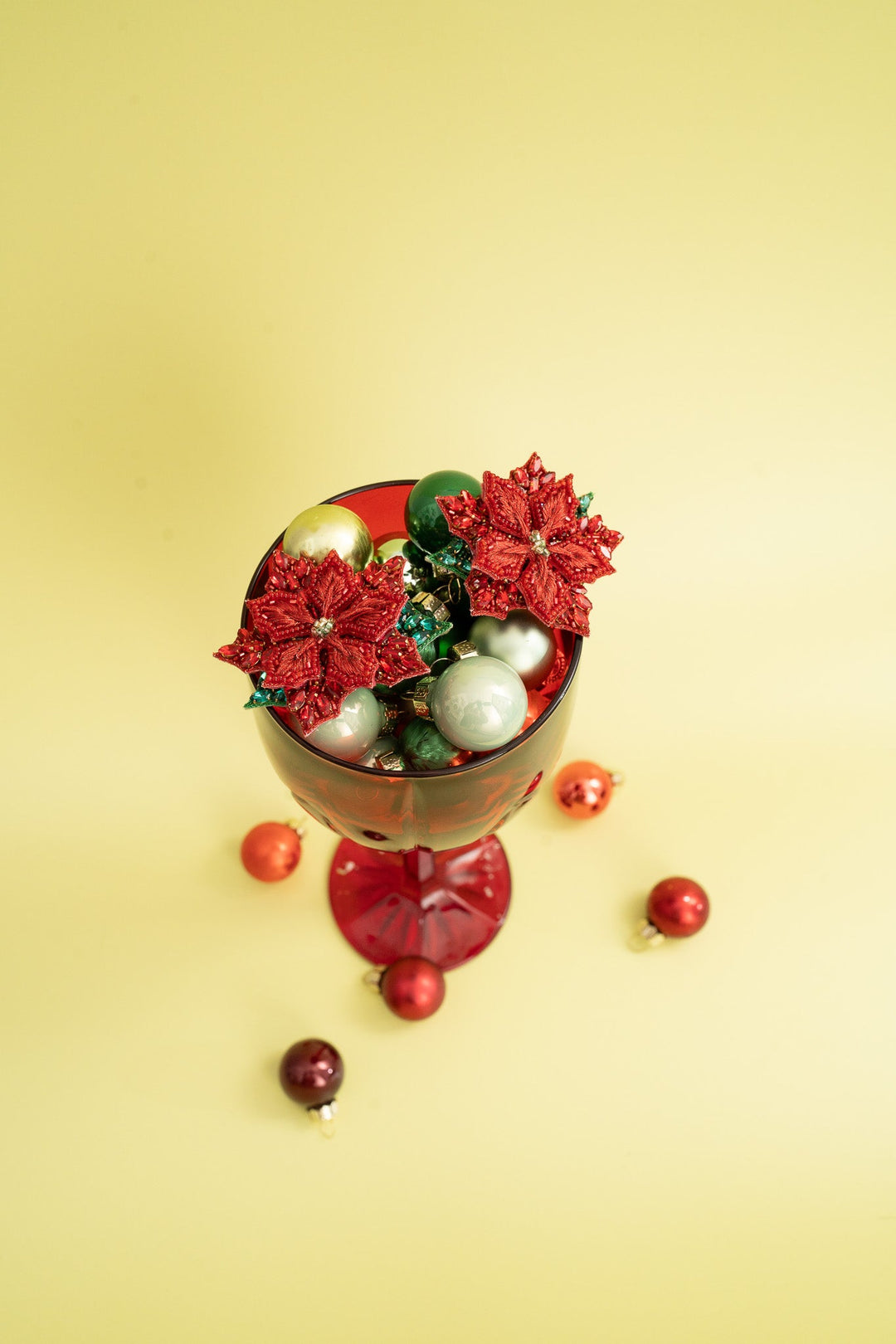 Red Poinsettia Earrings