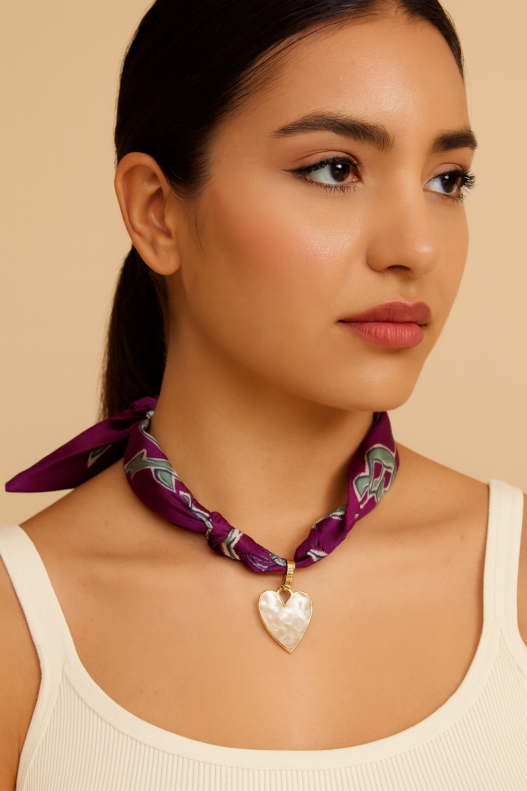 Cowtown Heart Scarf Necklace