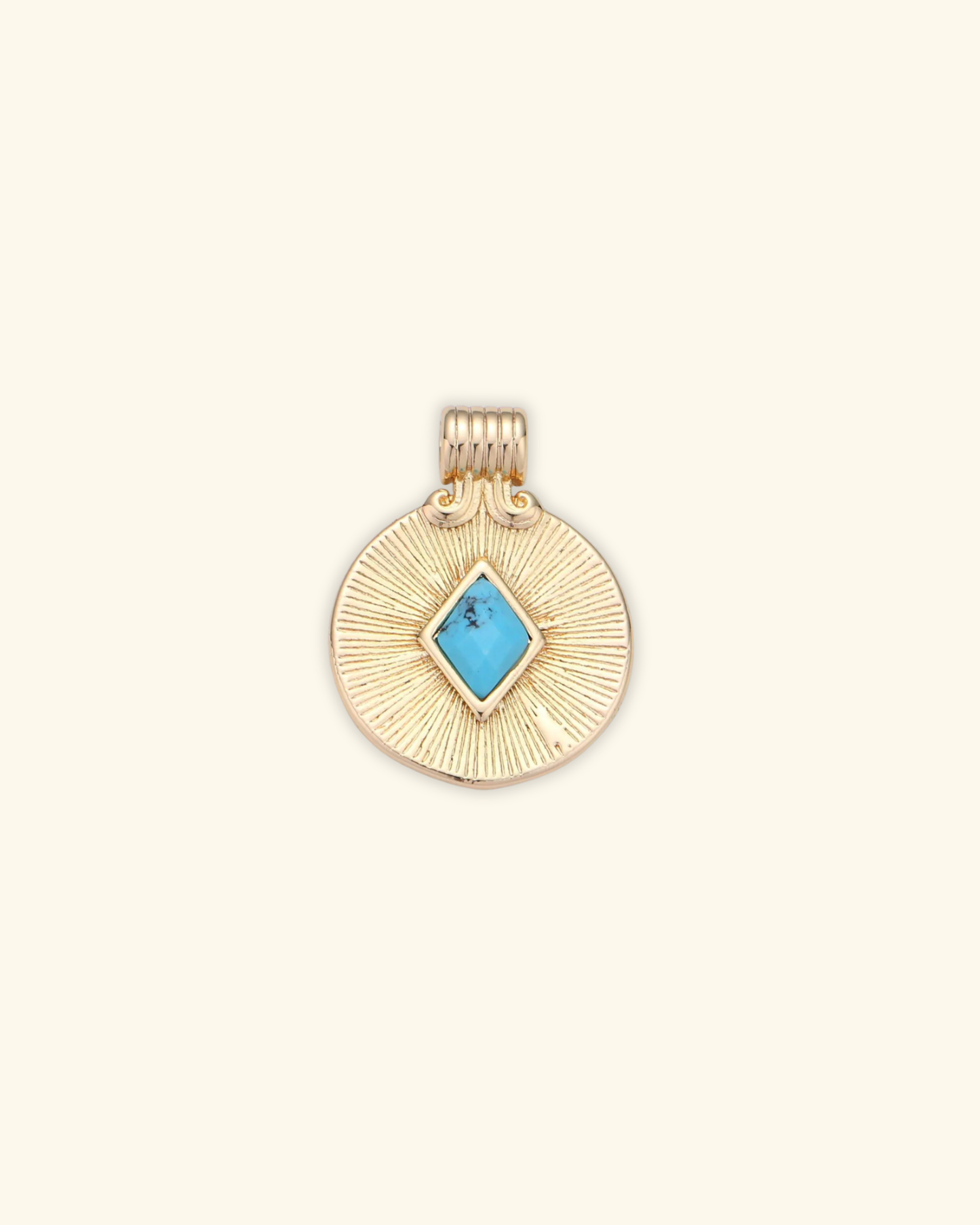 Gold Filled Turquoise Pendant Charm