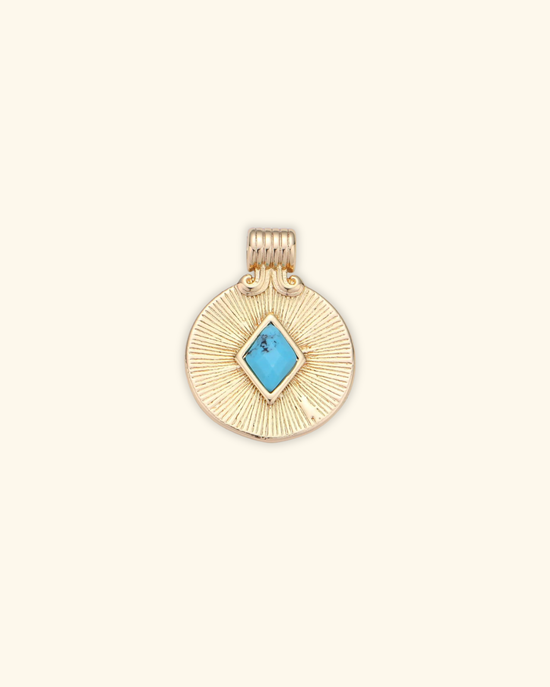 Gold Filled Turquoise Pendant Charm
