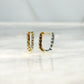 Gold & Silver Pavé Reversible Huggie Earrings