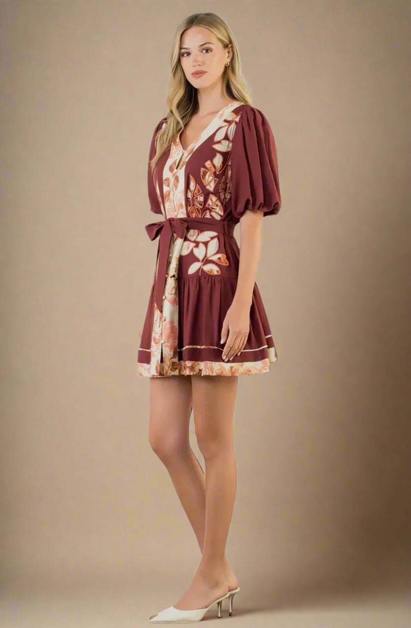 French Autumn Tie Dress