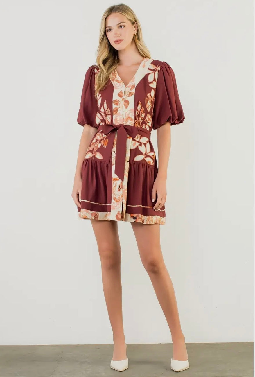 French Autumn Tie Dress