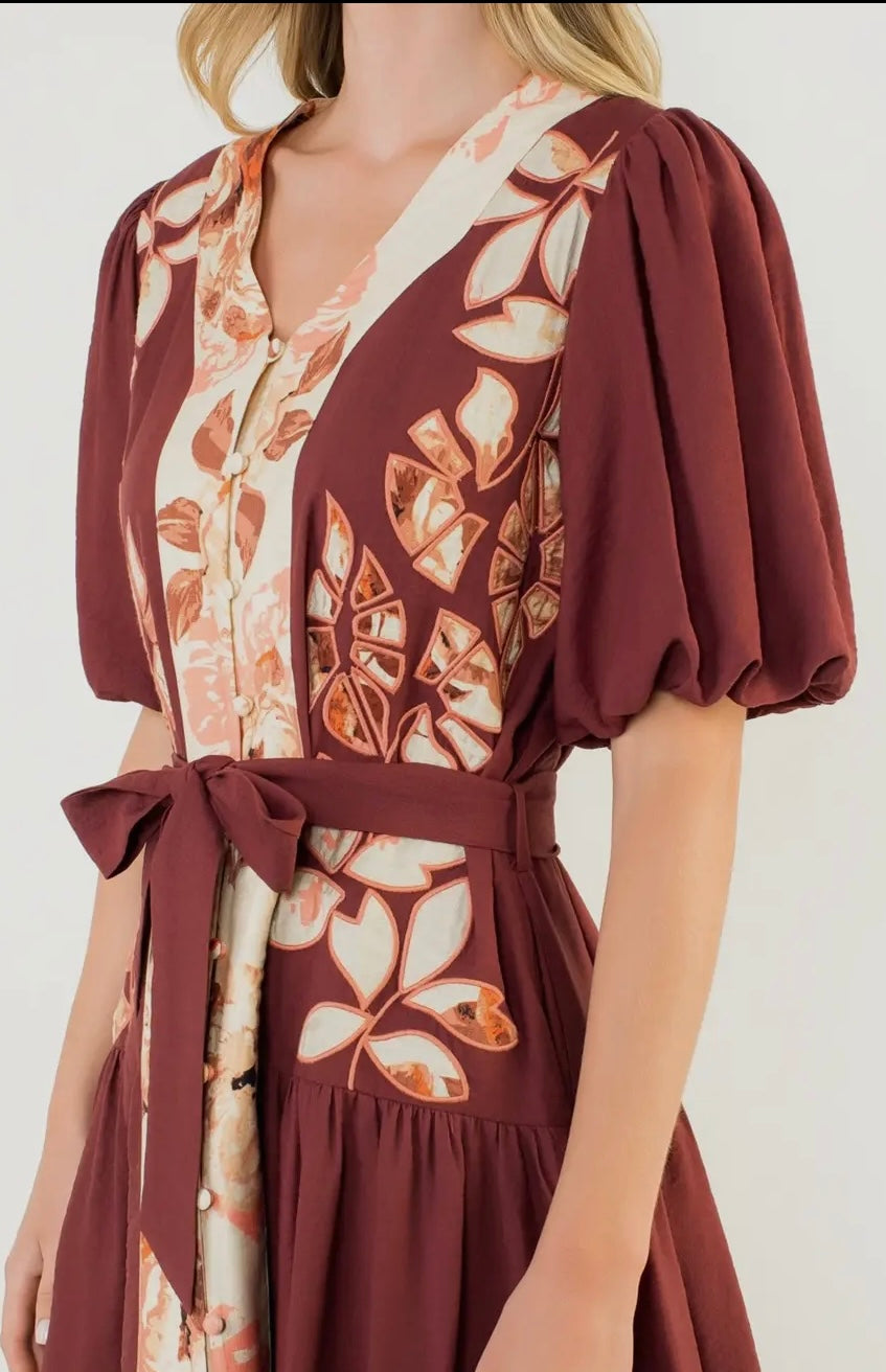 French Autumn Tie Dress