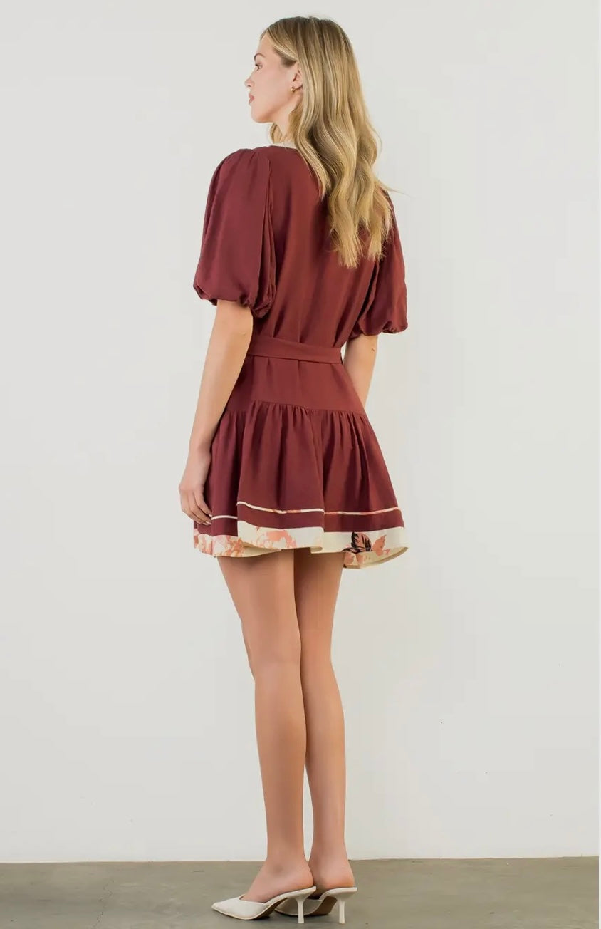 French Autumn Tie Dress