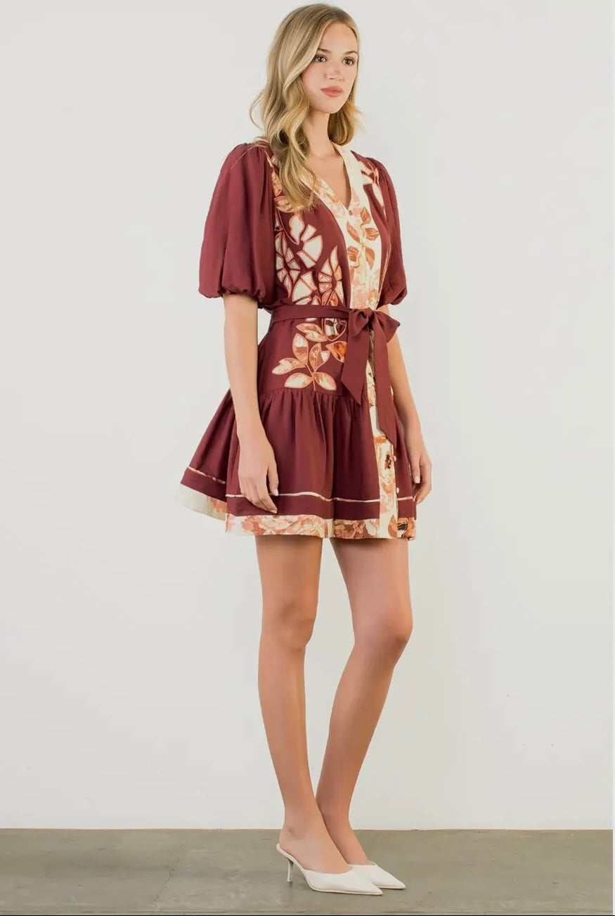 French Autumn Tie Dress