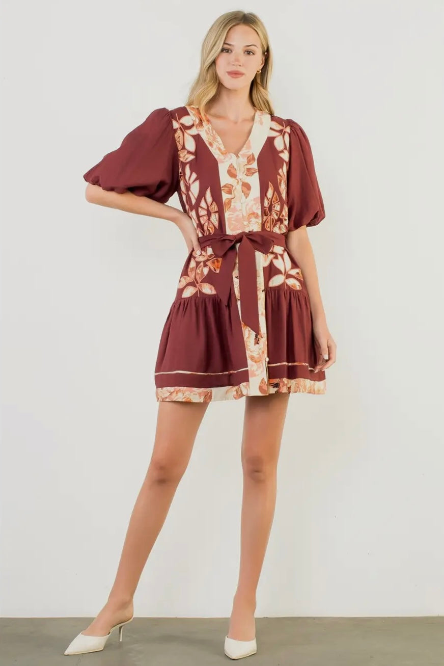 French Autumn Tie Dress