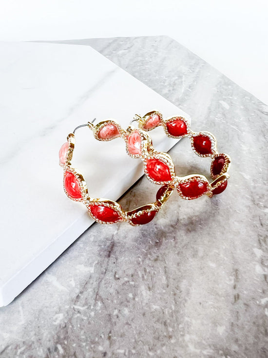 Sunset Hoop Earrings