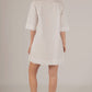 White Cotton Tailgate Dress