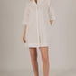 White Cotton Tailgate Dress