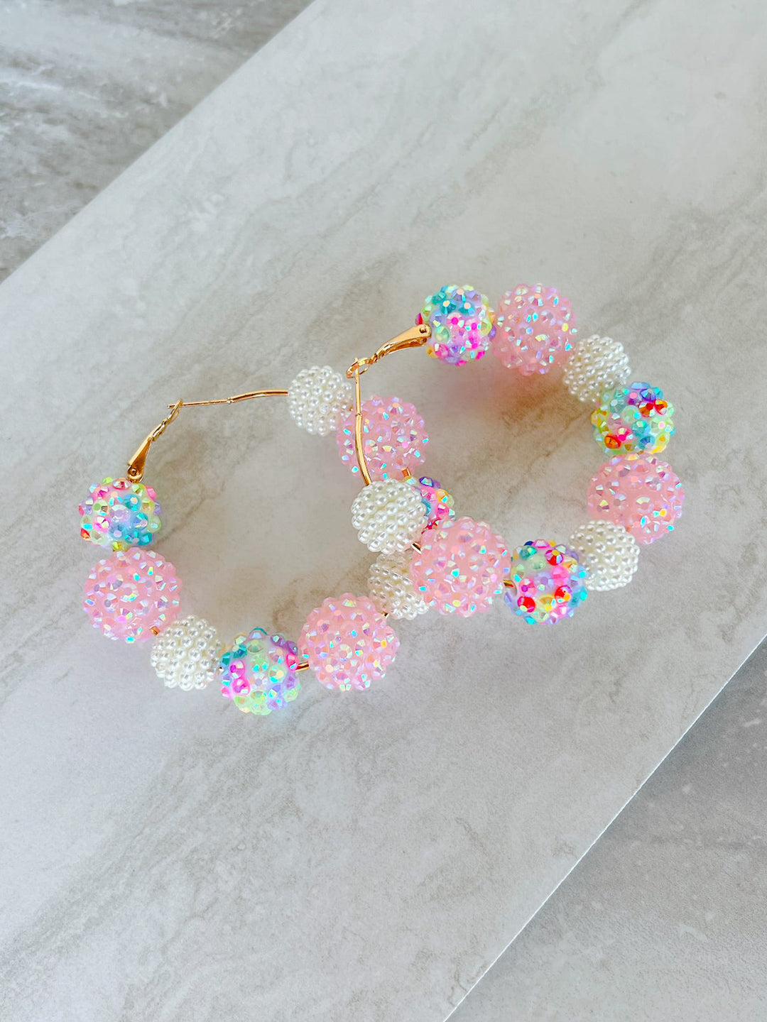 Spring Pastels Bubble Hoops