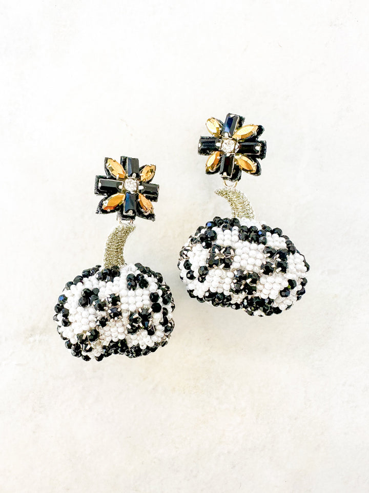 Grand Checker Pumpkin Earrings