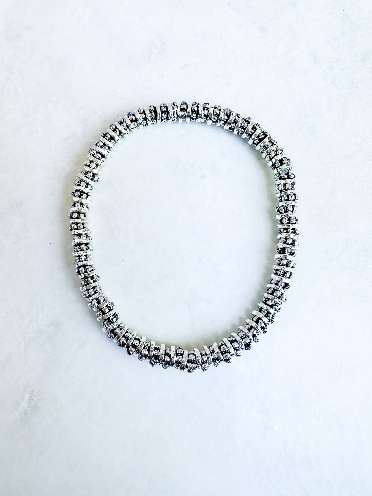 Caviar Silver Bracelet