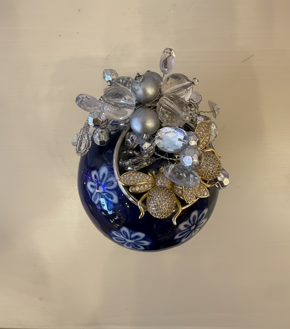 Glitzy Glam Ceramic Bee
