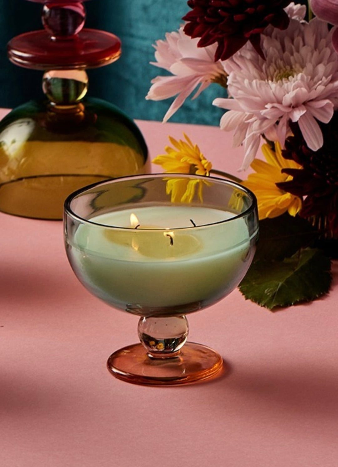 Misted Lime Goblet Candle