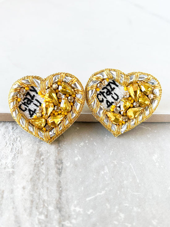 CRAZY 4 U Conversation Heart Studs