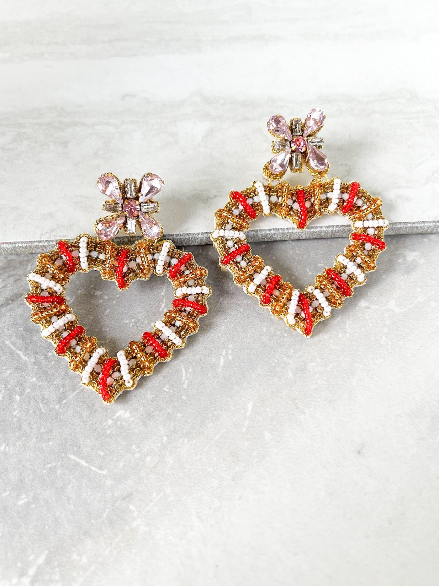 Intertwined Heart Earrings