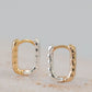 Gold & Silver Reversible Huggie Earrings