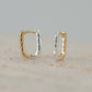 Gold & Silver Reversible Huggie Earrings
