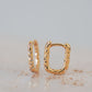 Gold Pavé Huggie Earrings