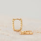 Gold Hammered Huggie Earrings