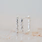 Silver Pavé Huggie Earrings