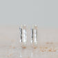 Silver Hammered Huggie Earrings