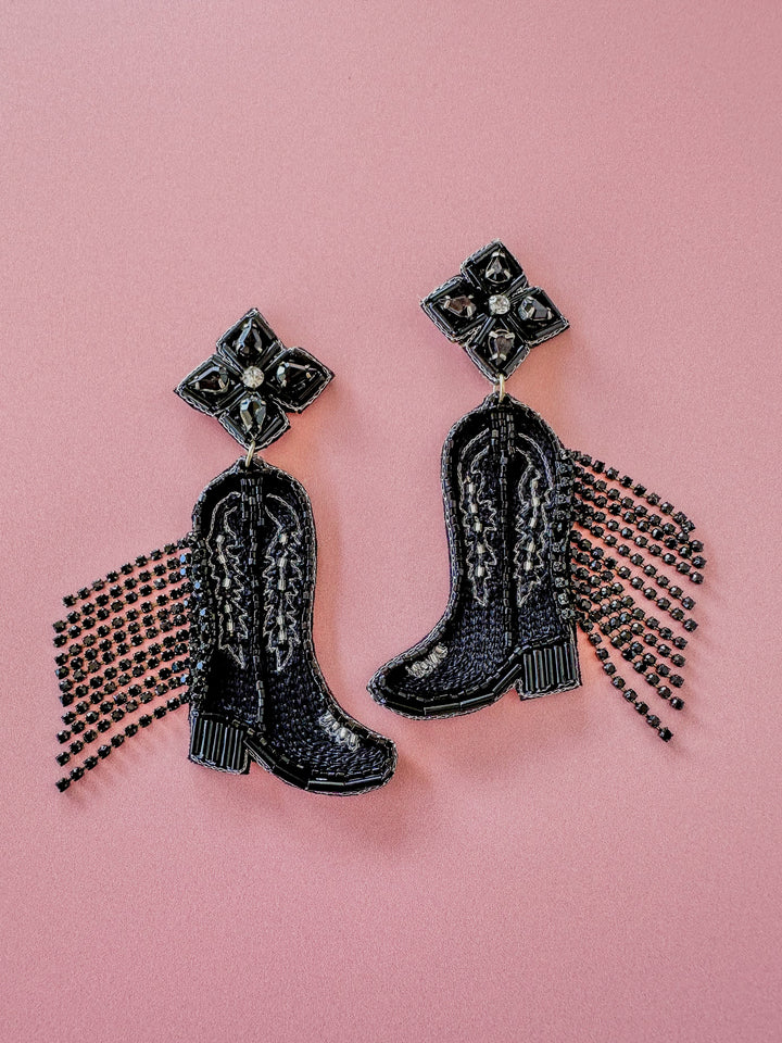 Blackout Boot Earrings