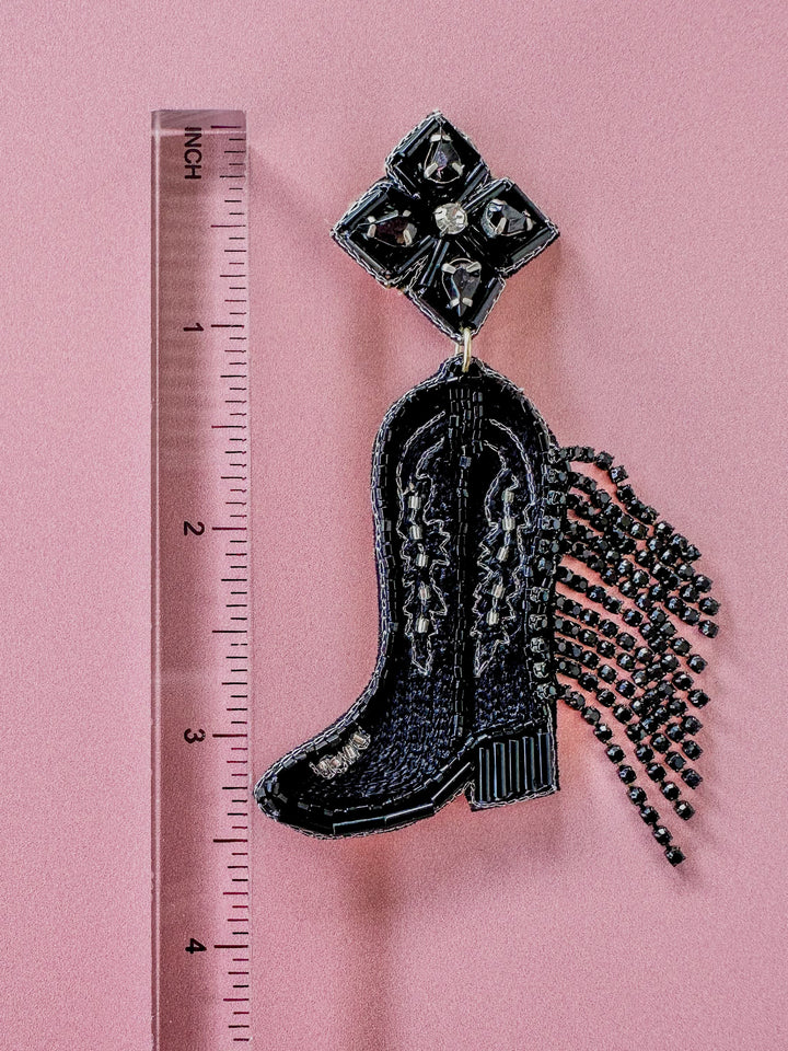 Blackout Boot Earrings