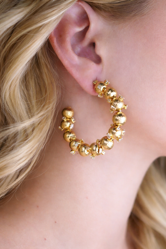 Jean Gold Gem Hoops