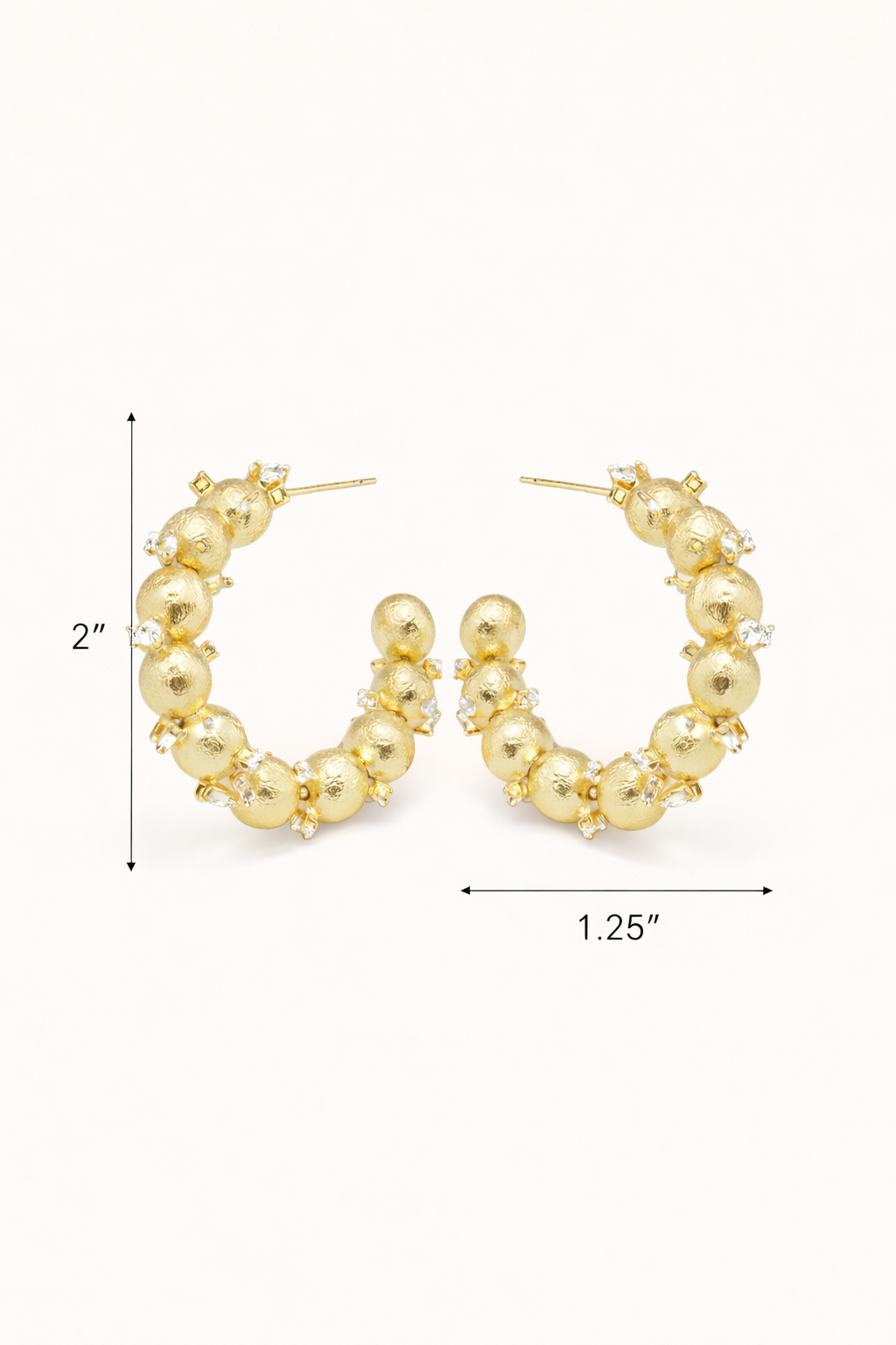 Jean Gold Gem Hoops
