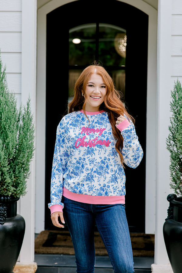 The Merry Sparkle Toile Sweatshirt