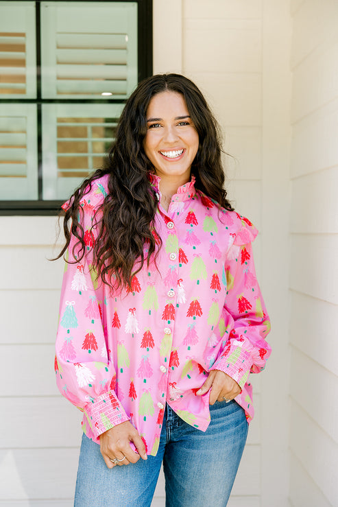 The Evergreen Elegance Blouse