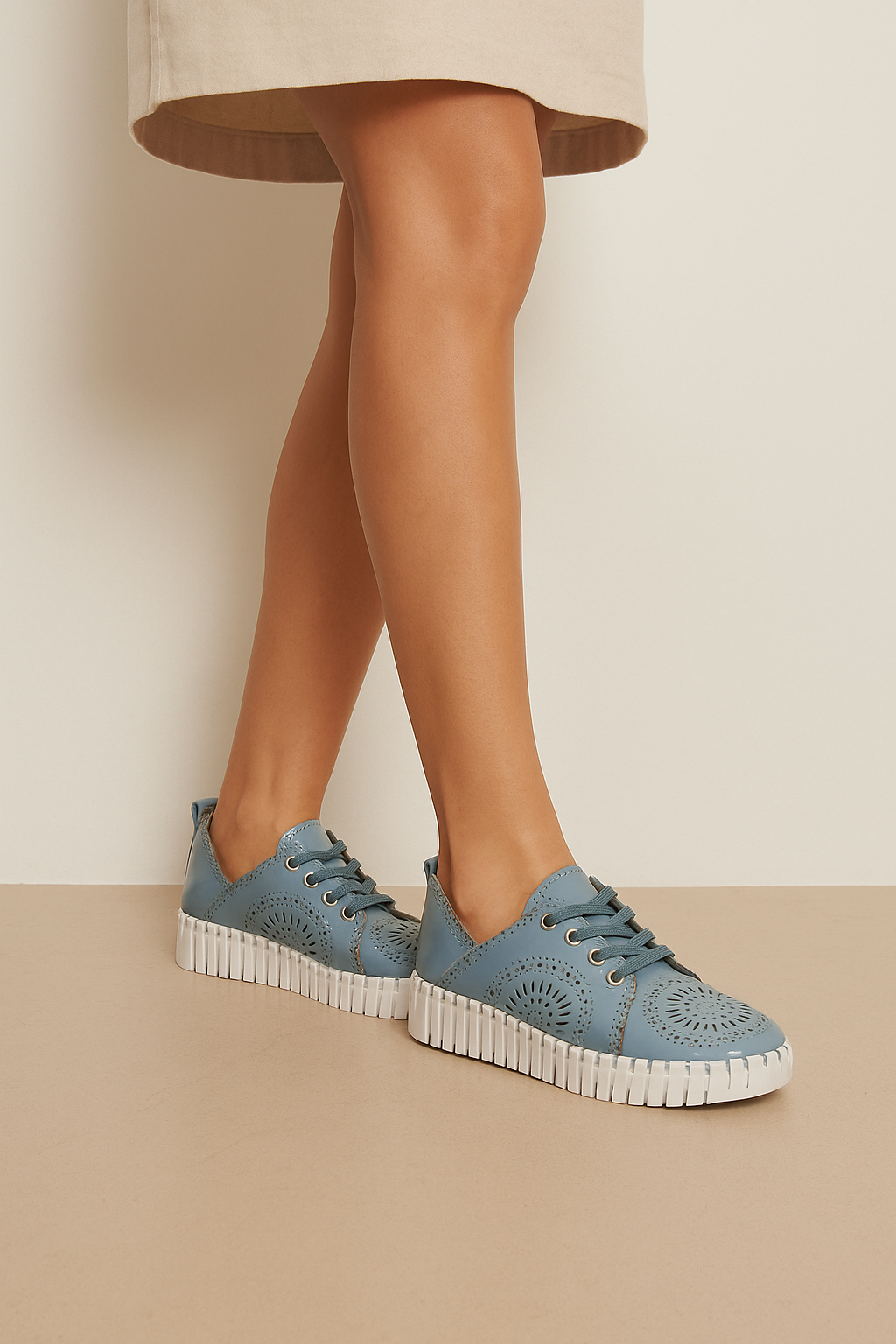 The Soleil Scallop Sneaker Navy