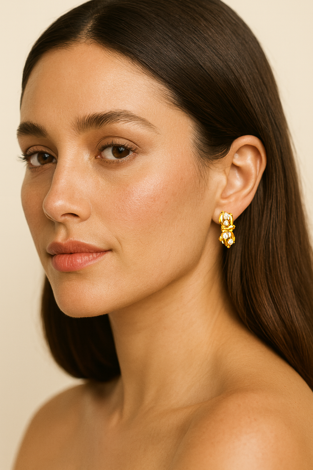 Medium Gold Knot Hoops