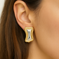 Molten Mixed Metal Earrings
