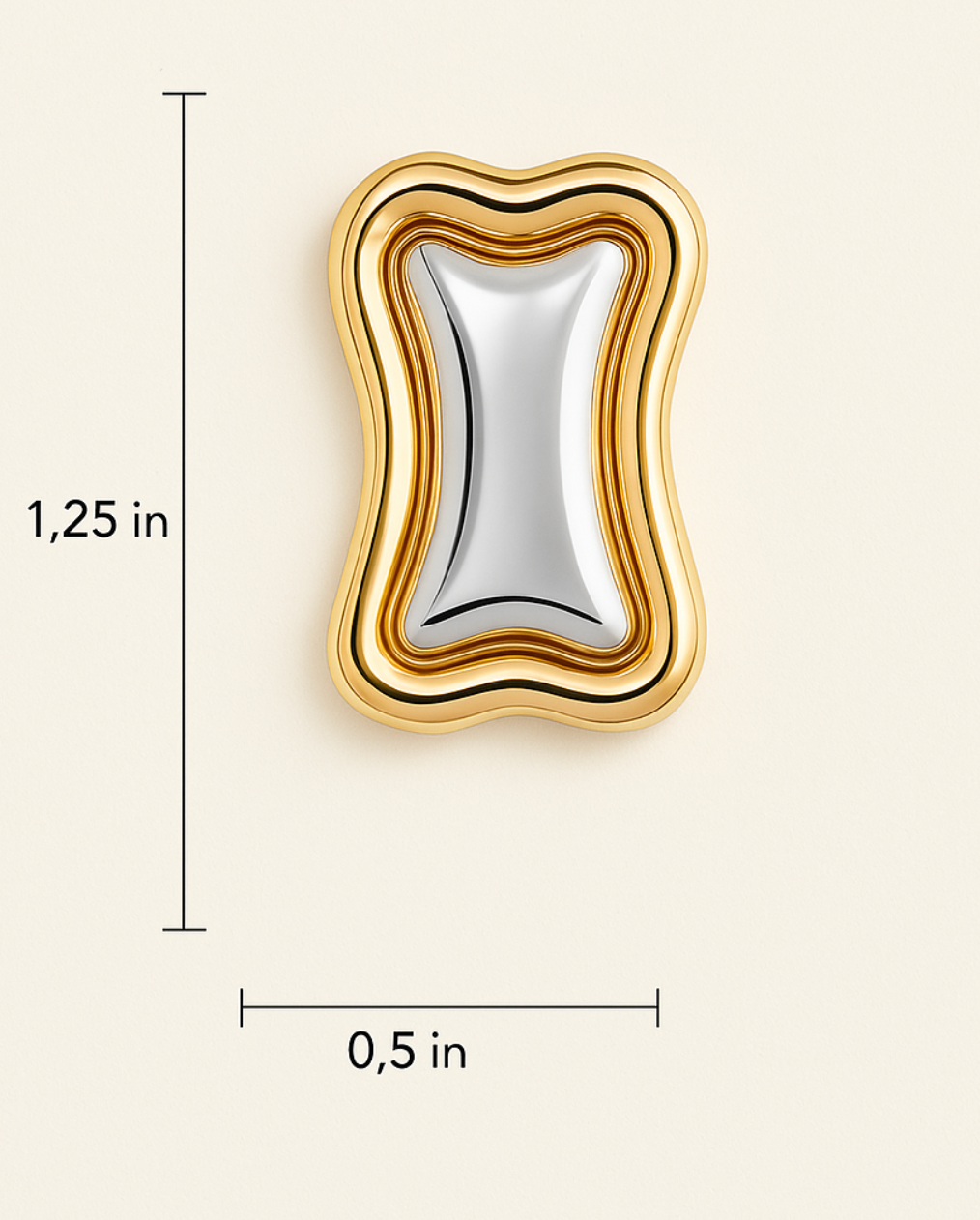 Molten Mixed Metal Earrings