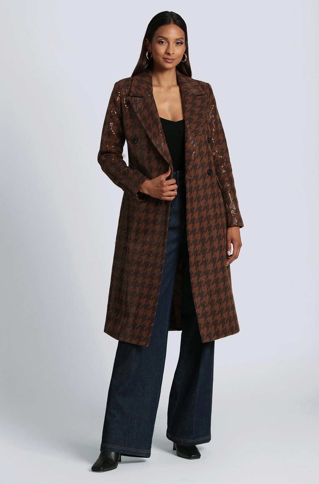 Houndstooth Tailored Coat