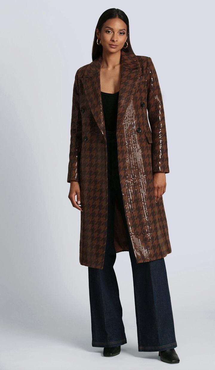 Houndstooth Tailored Coat