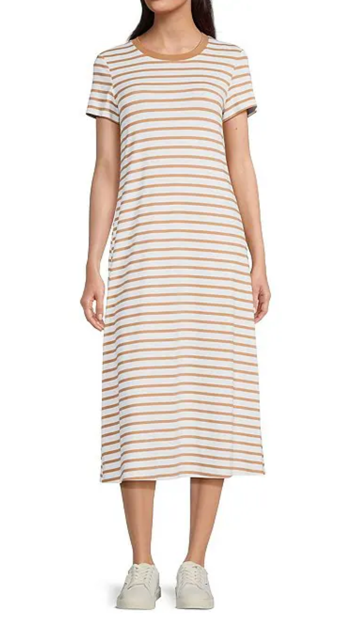 Alexandra Everyday Stripe Sand Dress