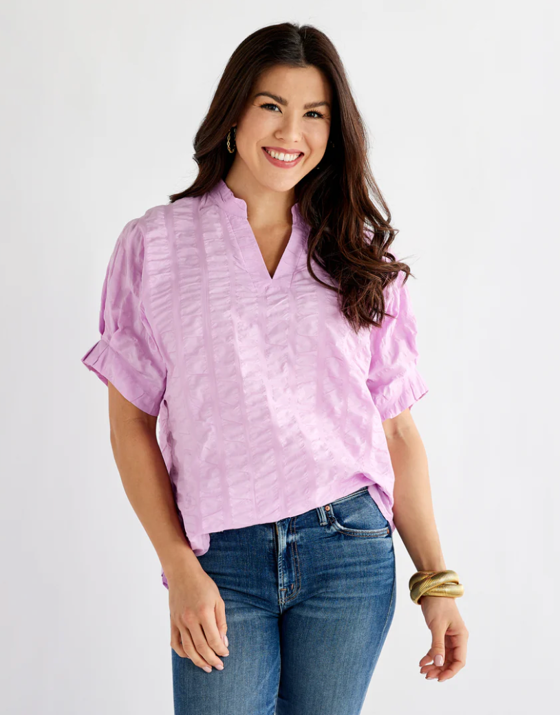 Lilac Caroline Top