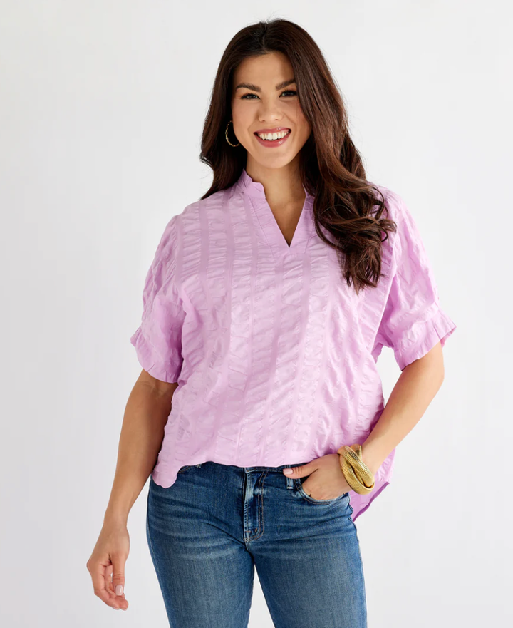 Lilac Caroline Top