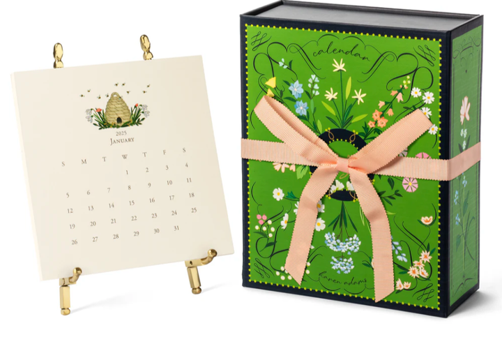 2025 Calendar W/ Gold Easel Stand