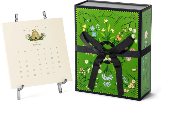 2025 Calendar W/ Silver Easel Stand