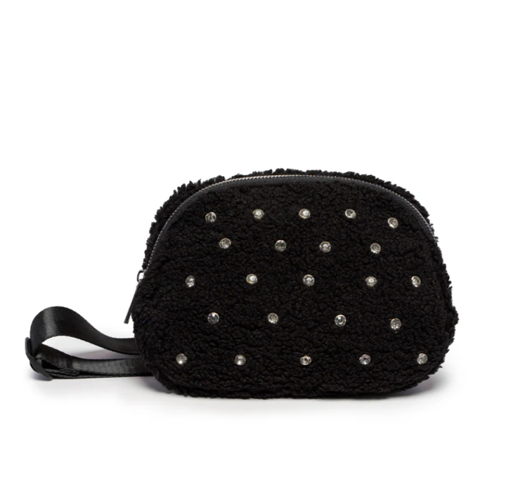 Black Crystal Belt Bag