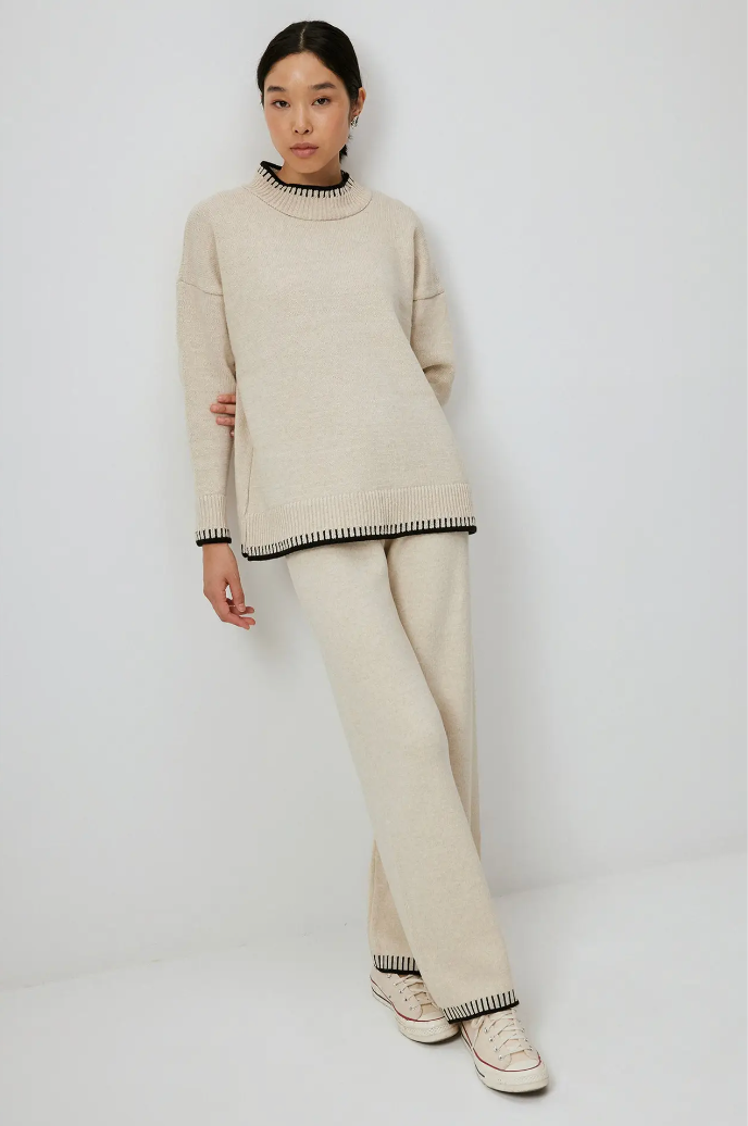 Knitwear Suit With Stitch Detail