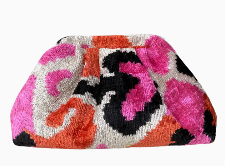 Silk Velvet Ikat Soft Clutch