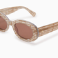 Basketweave Oval Sunglasses