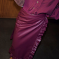 Wine Ruffle Jaspre Skirt